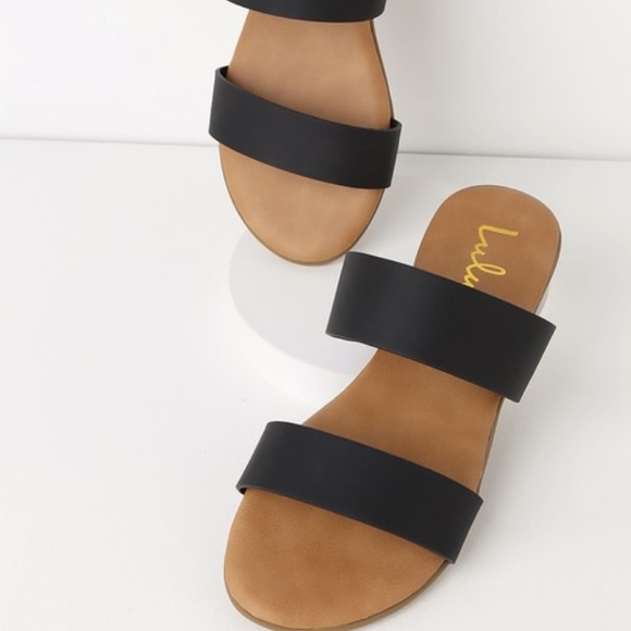 Lulus Shoes - Lulus black sandals! Size 8 lightly worn
